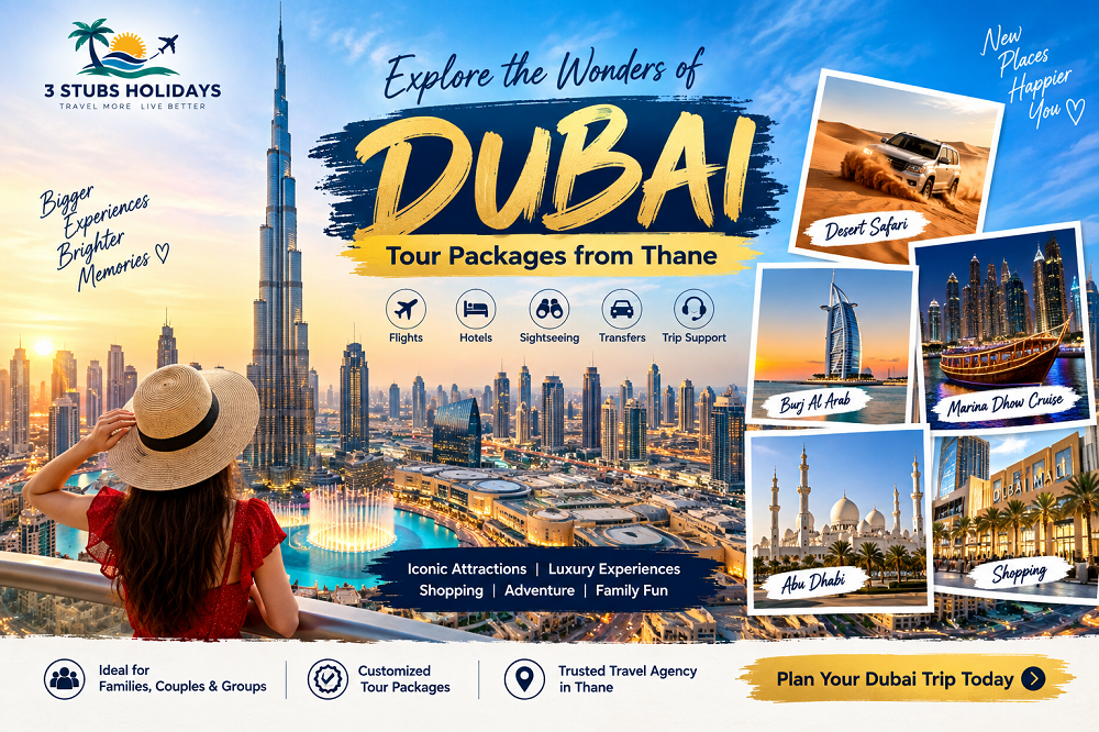 Dubai Tour Packages from Thane – Burj Khalifa and Desert Safari